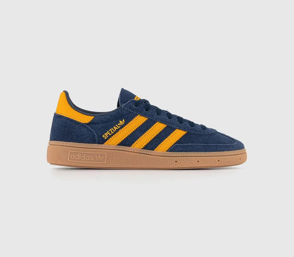 Blue and cheap yellow trainers