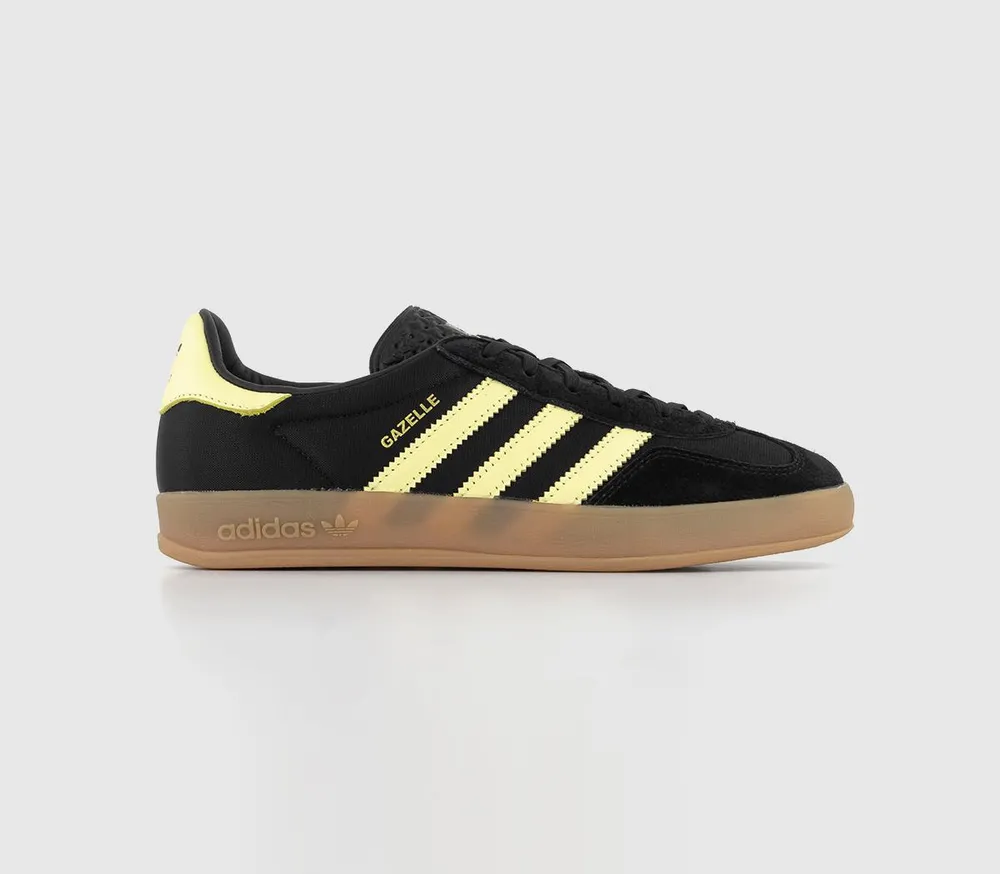 Black and best sale yellow adidas trainers