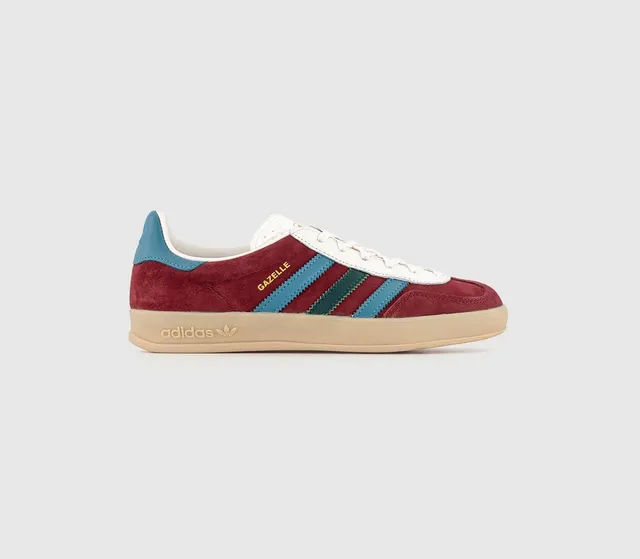 Adidas gazelle trainers outlet maroon/white/gum