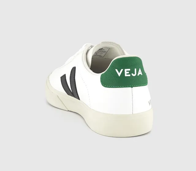 Veja campo leather extra white emeraude black hot sale