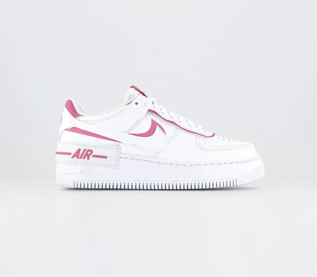 Air force 1 shadow white and pink top trainers