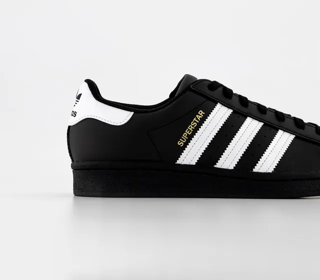 Adidas superstar black and white clearance office