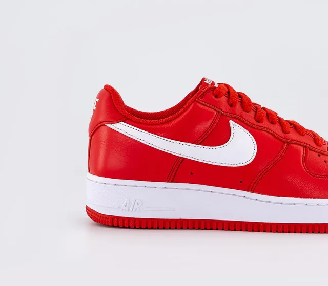 Nike air force 1 low mini swoosh hot sale university red