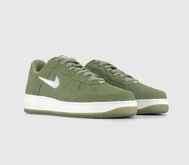 Nike Air Force 1 07 Trainers Oil Green Summit White Men s