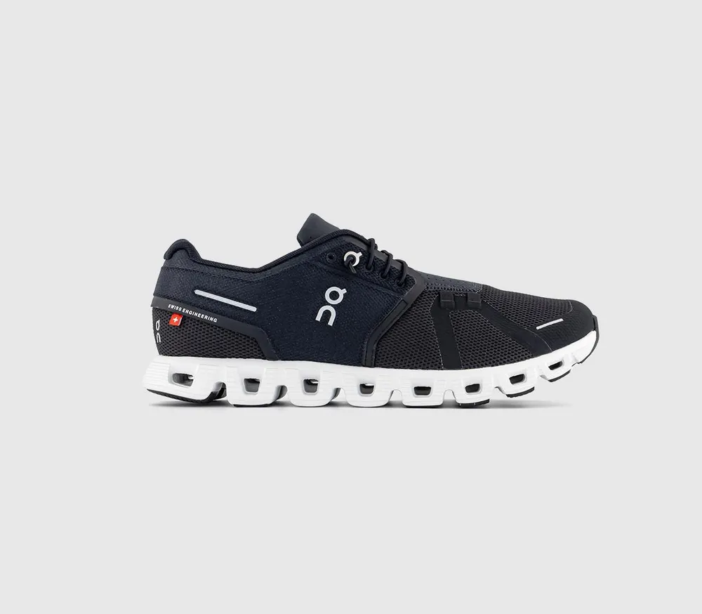 On Running Cloud 5 Trainers Black White - Unisex Sports | King's Cross