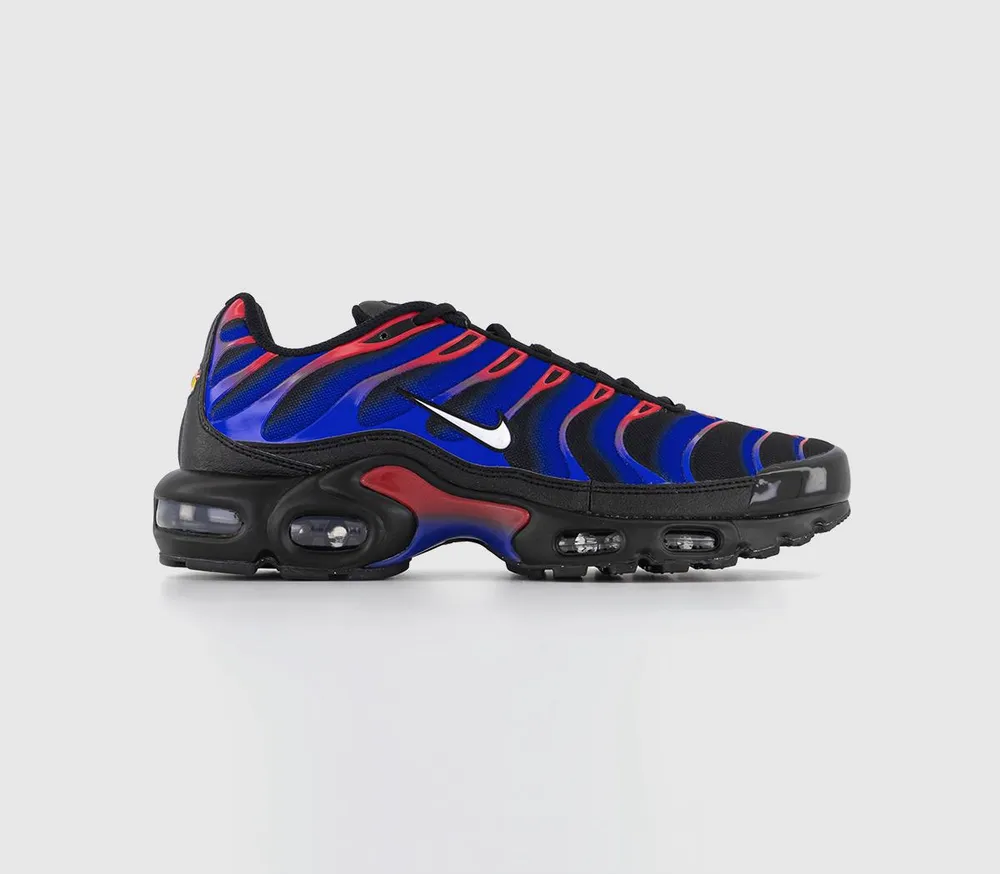 Air max plus clearance black white and red