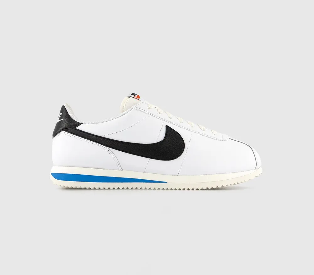 Nike classic cortez hot sale leather trainers in white