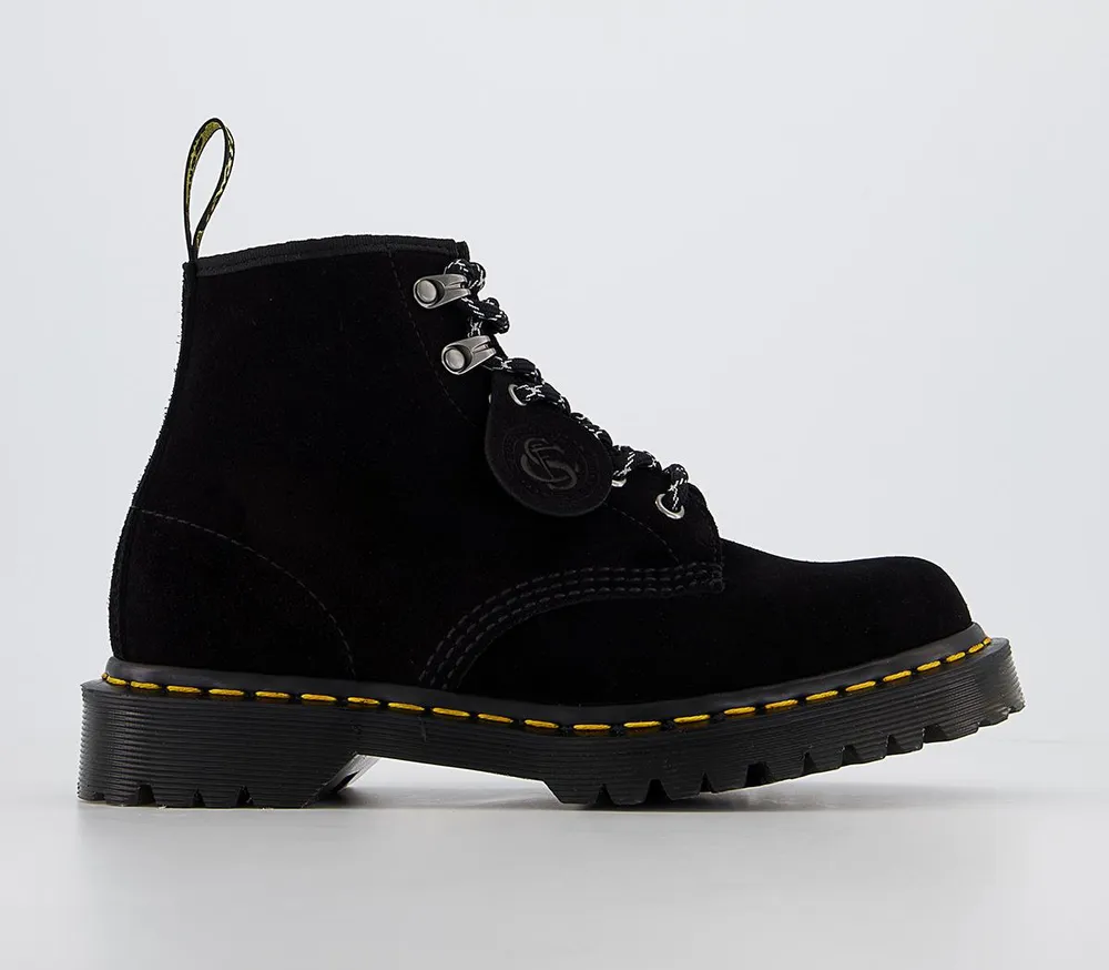 Dr martens 101 6 best sale eye leather boots in black