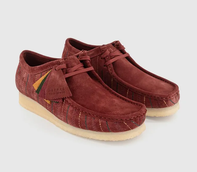 Burgundy wallabees hot sale