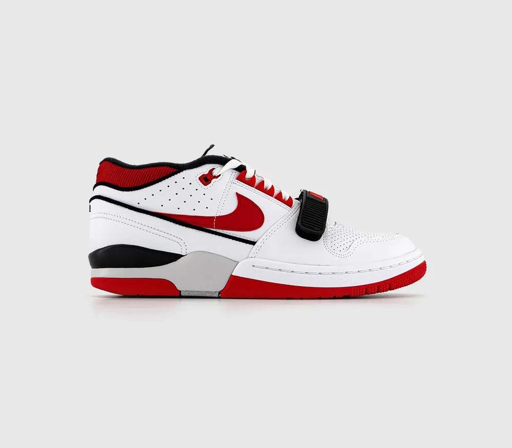 Nike trainers hotsell white and red