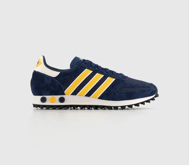 Adidas blue clearance and white trainers