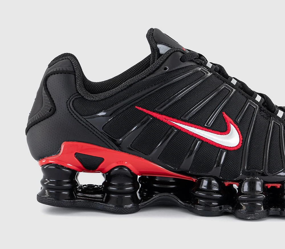 Nike Shox Tl Trainers Black Metallic Silver University Red