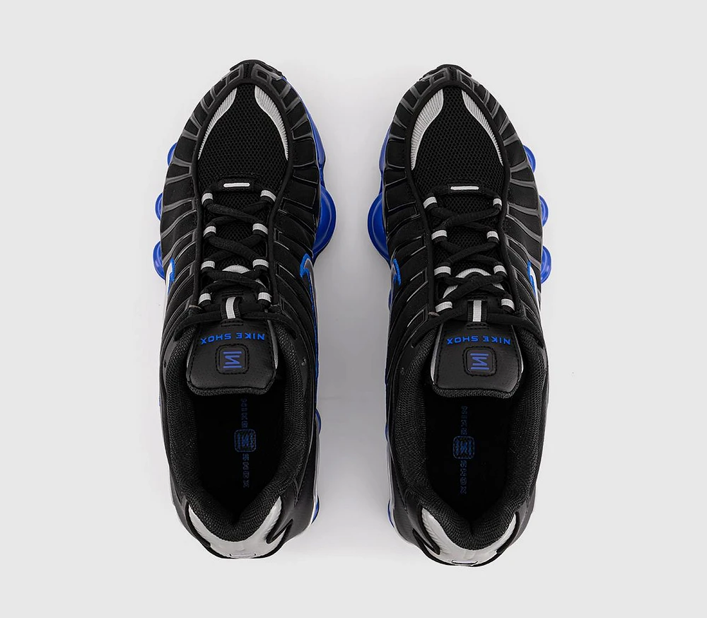 靴 Nike Shox TL \"Black/Racer Blue\" Nike Shox TL Running Shoes Black Racer Blue Metallic Silver