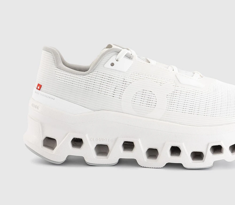 ON Cloudmonster Void Trainers White - Running Inspired