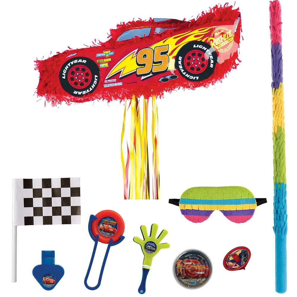 PartyCity Lightning McQueen Car Pinata Kit with Favors - Cars 3 ...