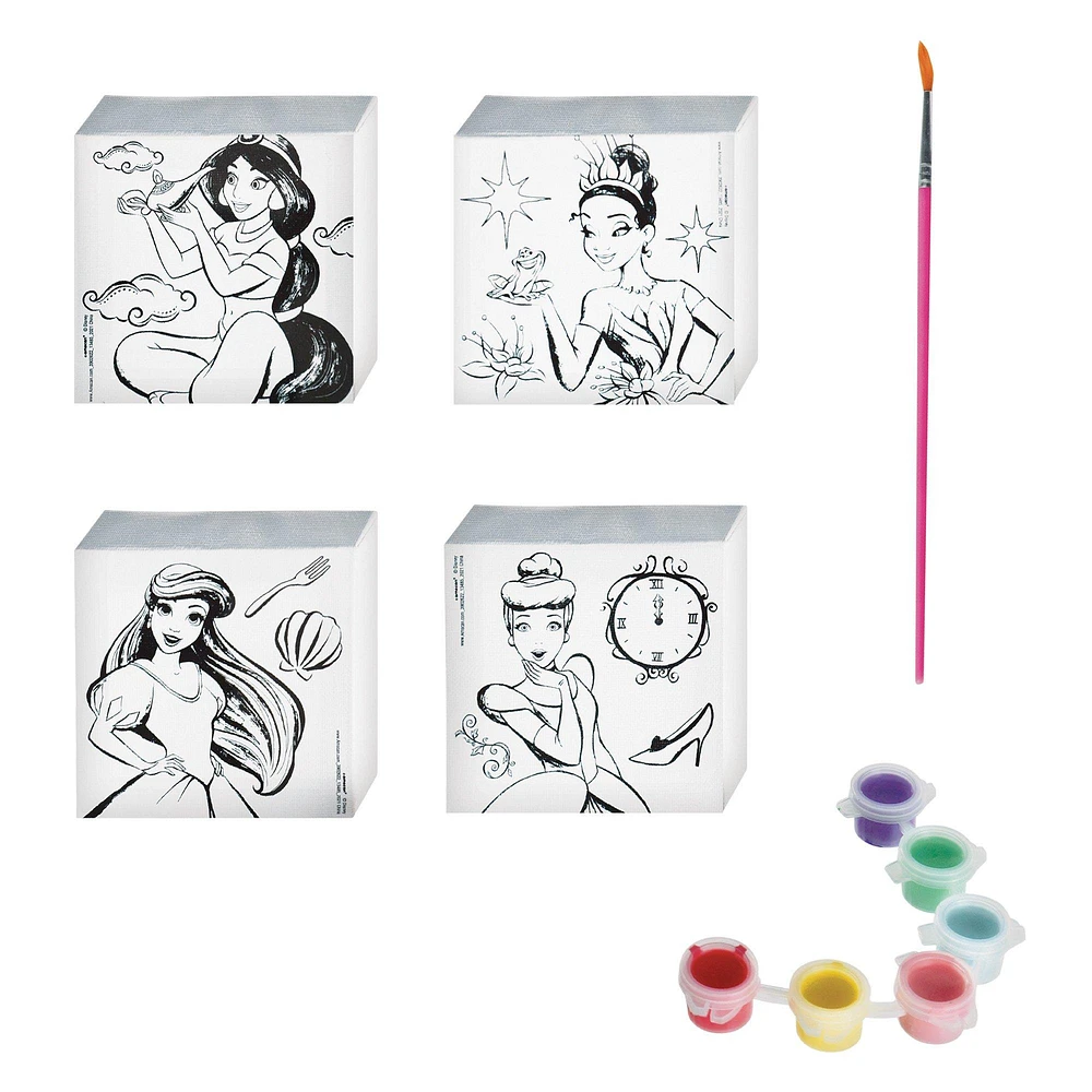 PartyCity Disney Princess Color Your Own Canvas Kit, 4pc Hamilton Place