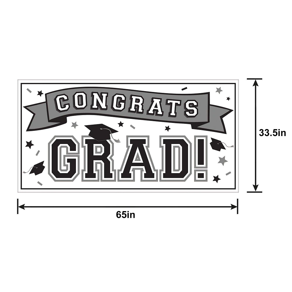 PartyCity Congrats Grad Plastic Horizontal Banner | Hamilton Place