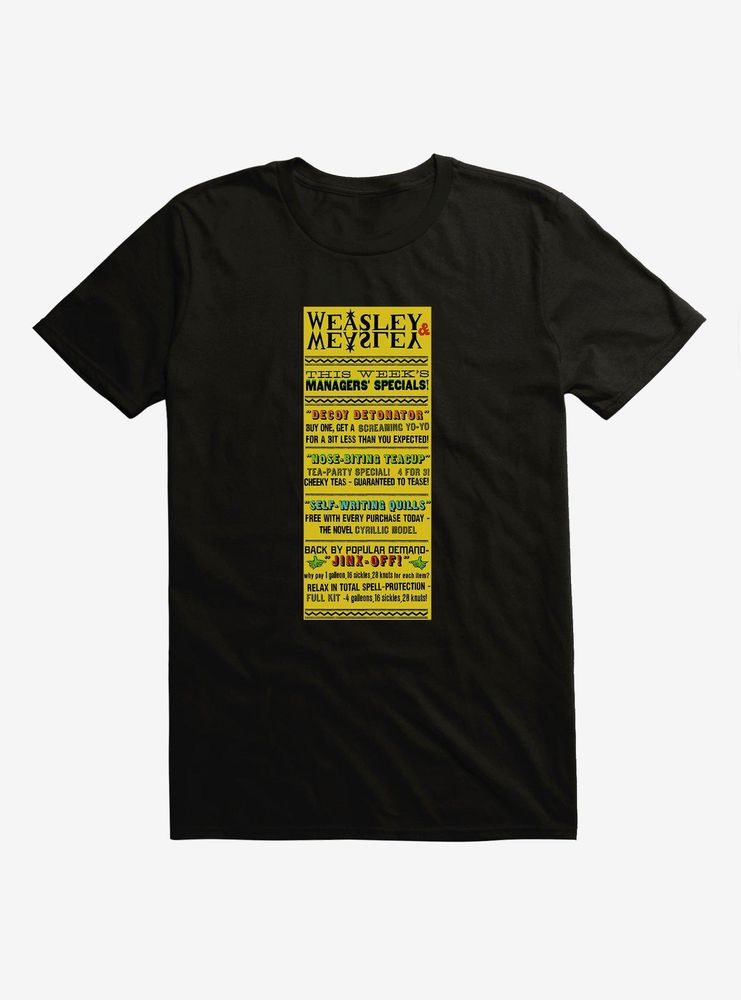 Boxlunch Harry Potter Weasleys Wizard Wheezes Poster T-Shirt | Mall of ...