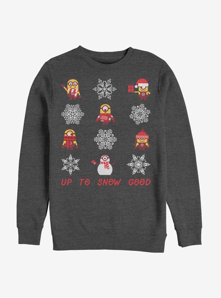 Boxlunch Despicable Me Minions Snowflake Snow Good Sweatshirt | Mall of ...