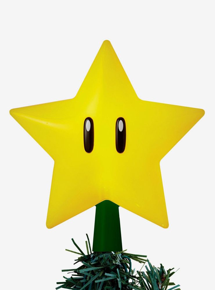 Boxlunch Nintendo Super Mario Bros. Super Star Light-Up Tree Topper ...