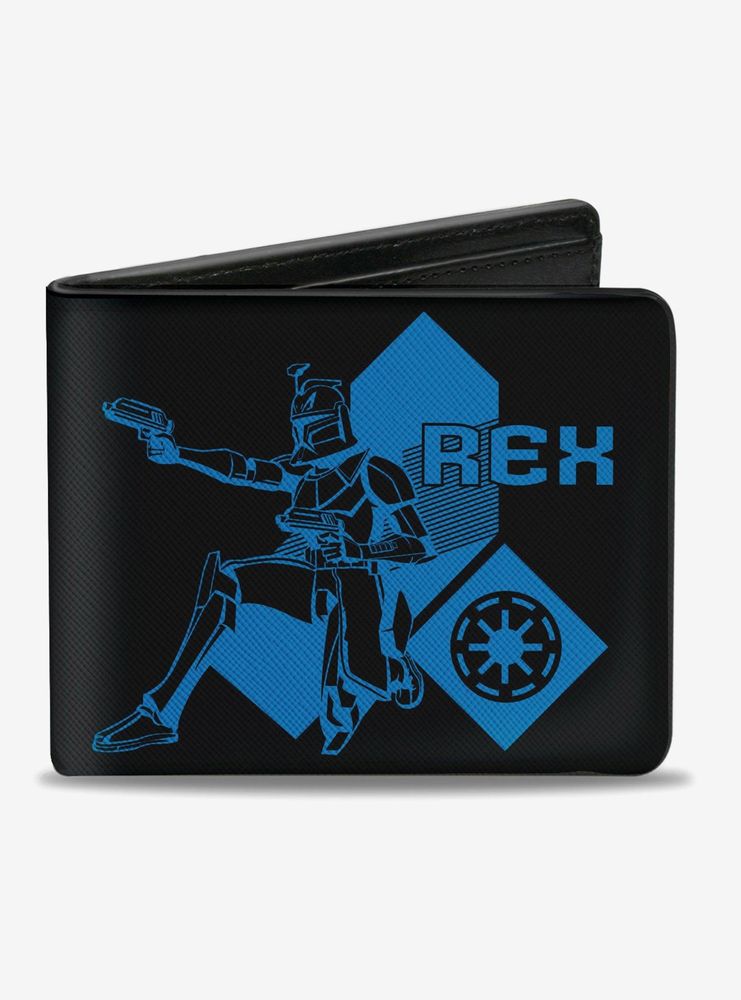 Boxlunch Star Wars The Clone Wars Rex Pose Logo Bifold Wallet ...