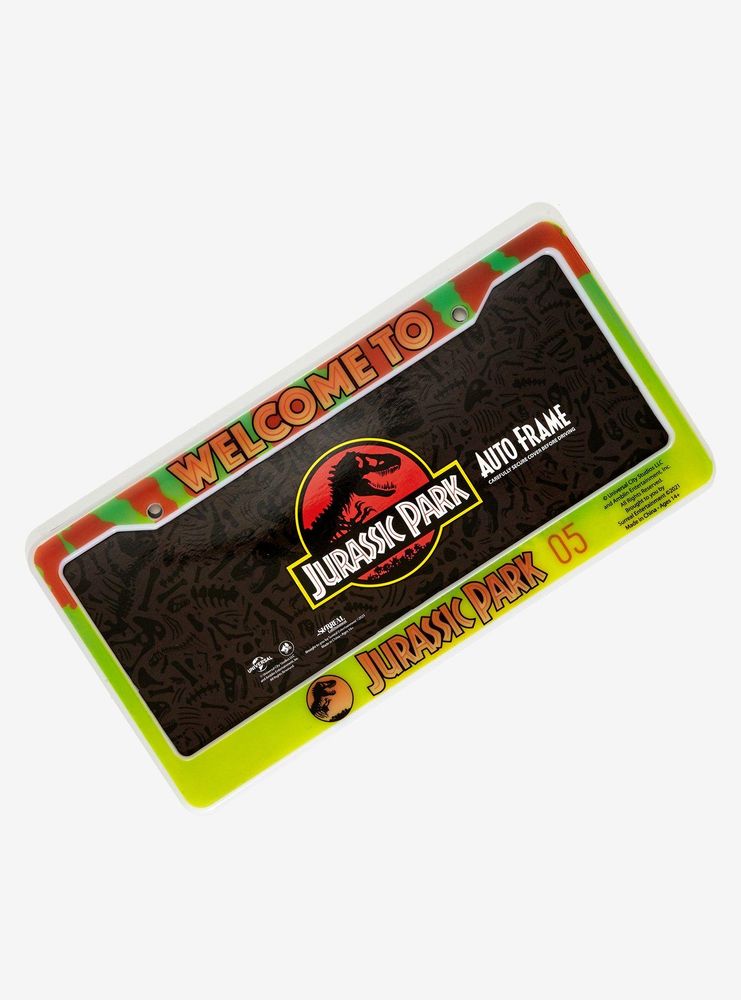 Hot Topic Jurassic Park Welcome To License Plate Frame | Bayshore ...