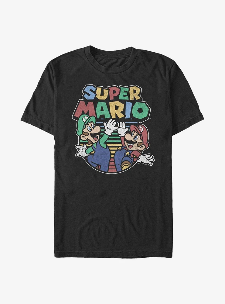 Hot Topic Super Mario And Luigi High Five Distress T-Shirt | Hamilton Place