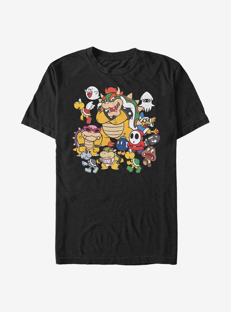 Boxlunch Nintendo Super Mario Villain Stack T-Shirt | CoolSprings