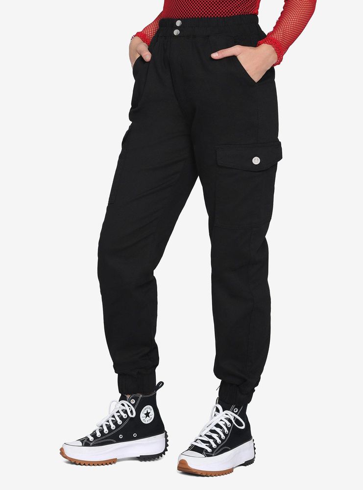 Hot Topic Black Cargo Jogger Pants Hawthorn Mall