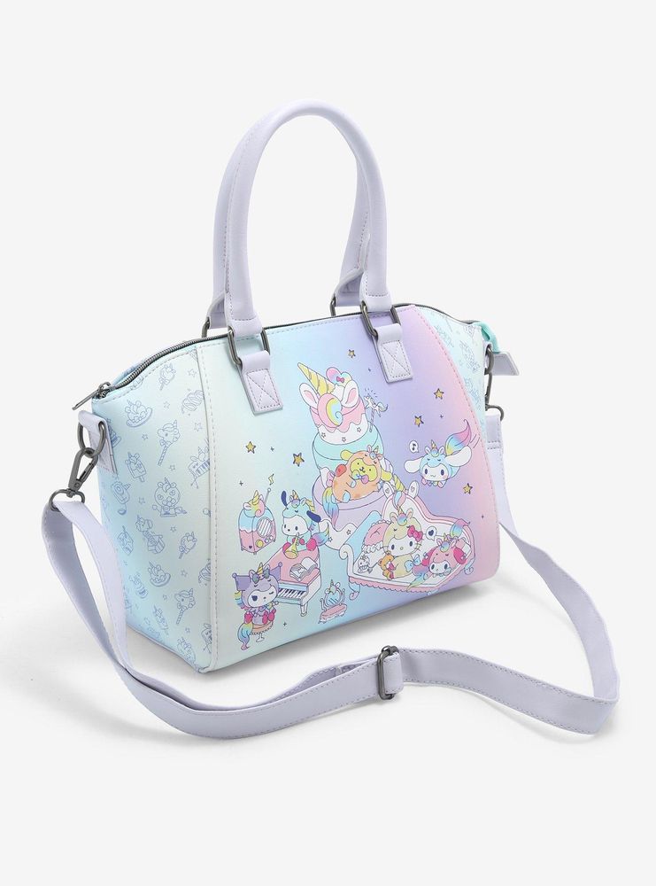 Hot Topic Loungefly Hello Kitty Friends Pastel Unicorn Satchel