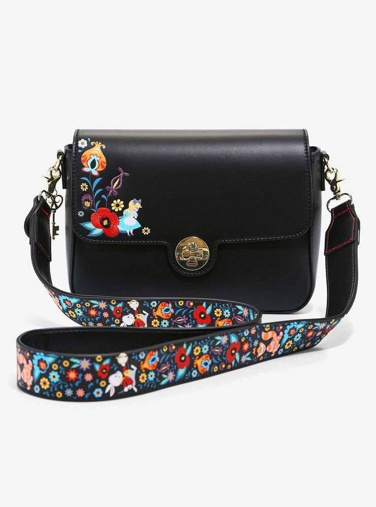 Boxlunch Loungefly Disney Alice in Wonderland Floral Crossbody Bag ...