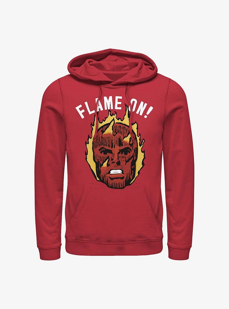 Hot Topic Marvel Fantastic Four Flame On Hoodie | Arden Fair