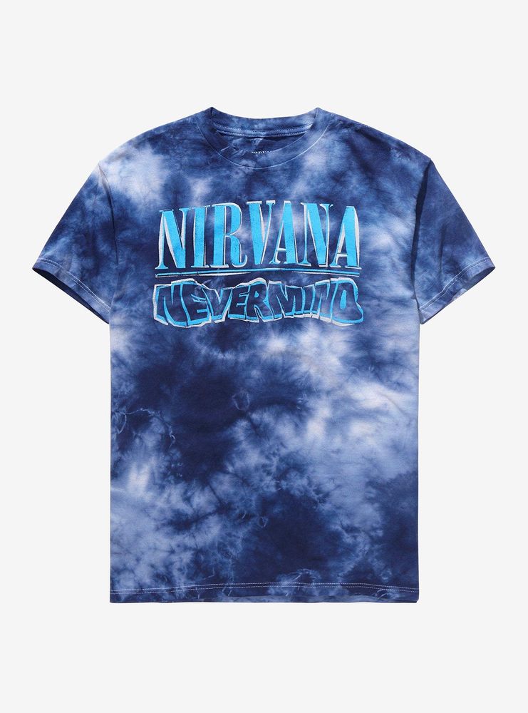 Hot Topic Nirvana Nevermind 30th Anniversary Album Title Tie-Dye T