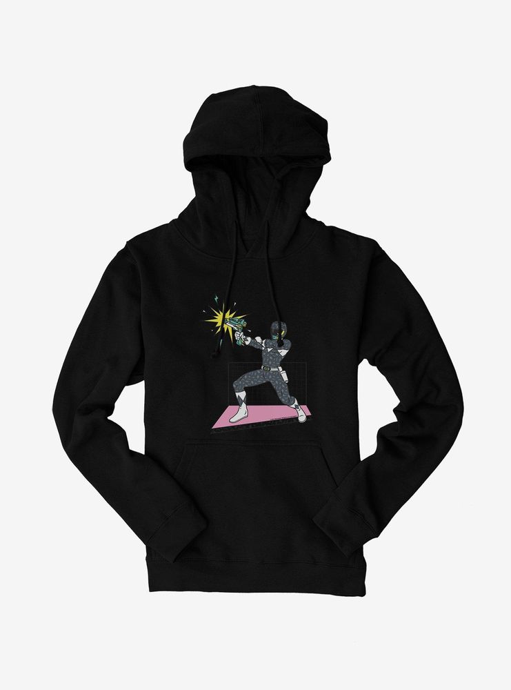 Boxlunch Mighty Morphin Power Rangers Black Ranger Blast Hoodie | Mall ...