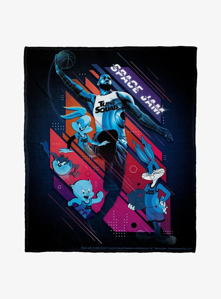 Boxlunch Space Jam A New Legacy Tech Tunes Throw Blanket Mall of