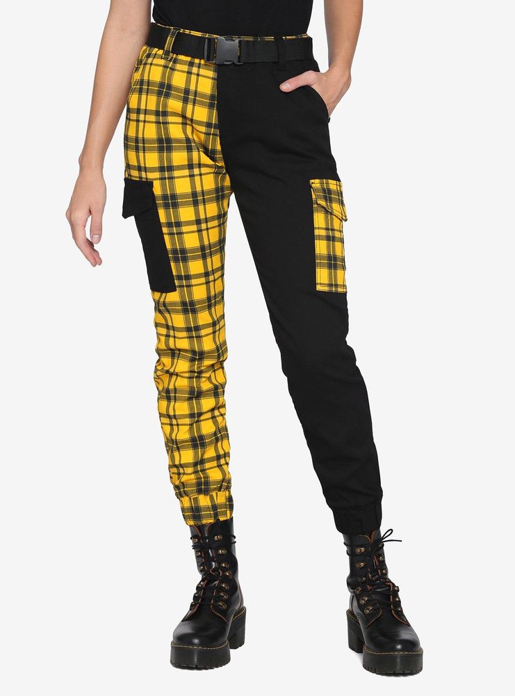 Yellow plaid sale pants