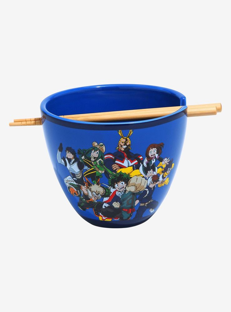 Boxlunch My Hero Academia Group Portrait Ramen Bowl with Chopsticks ...