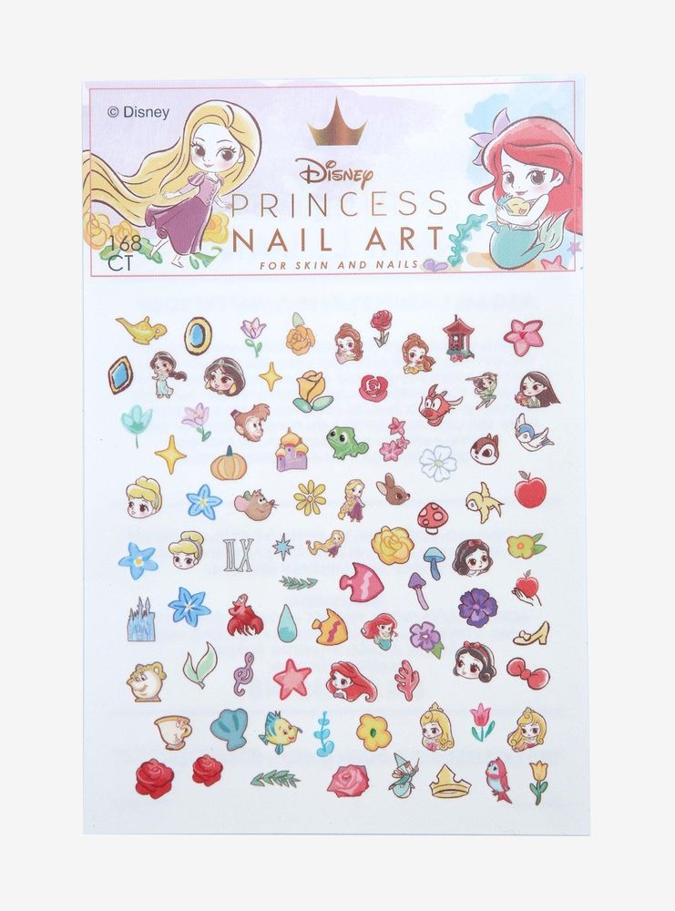 Boxlunch Disney Princess Icons Nail Art Decals BoxLunch Exclusive