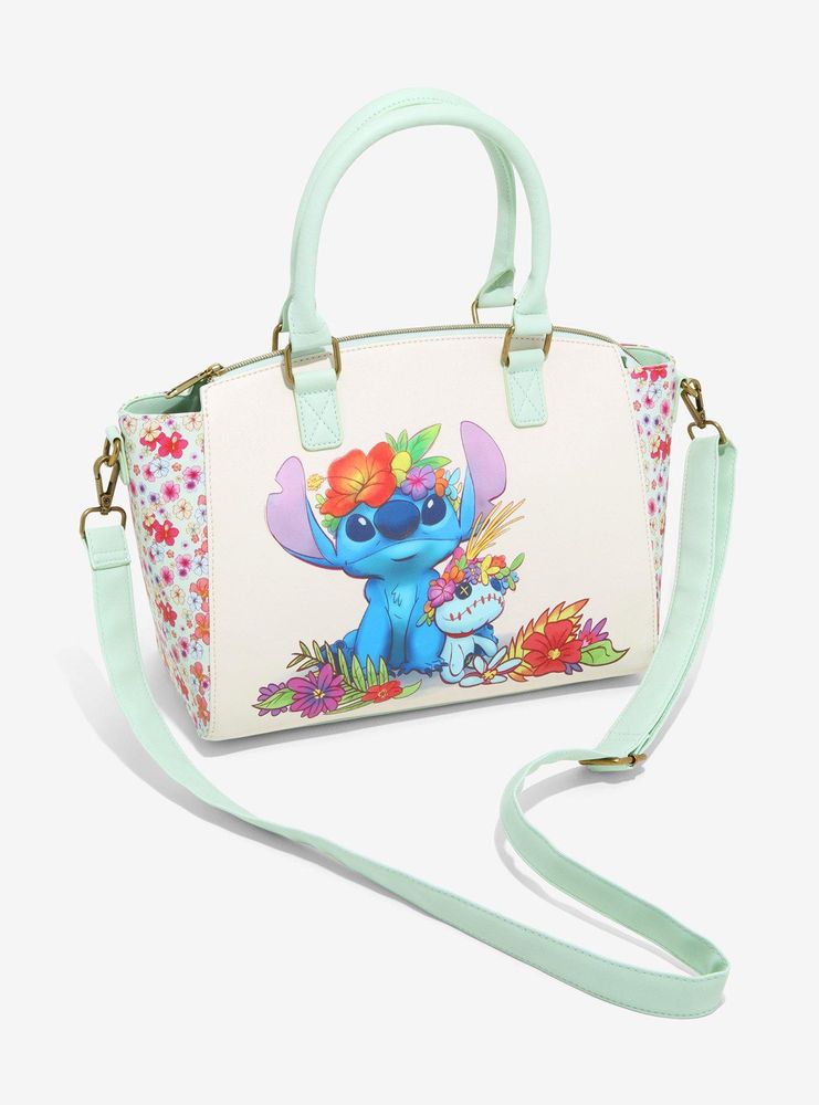 Hot Topic Loungefly Disney Lilo & Stitch Floral Satchel Bag Bramalea