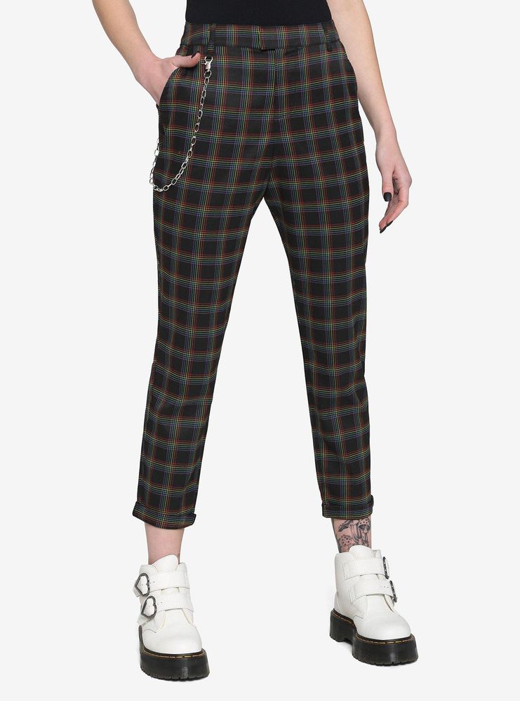 Hot Topic Rainbow Grid Pants With Detachable Chain | Mall of America®