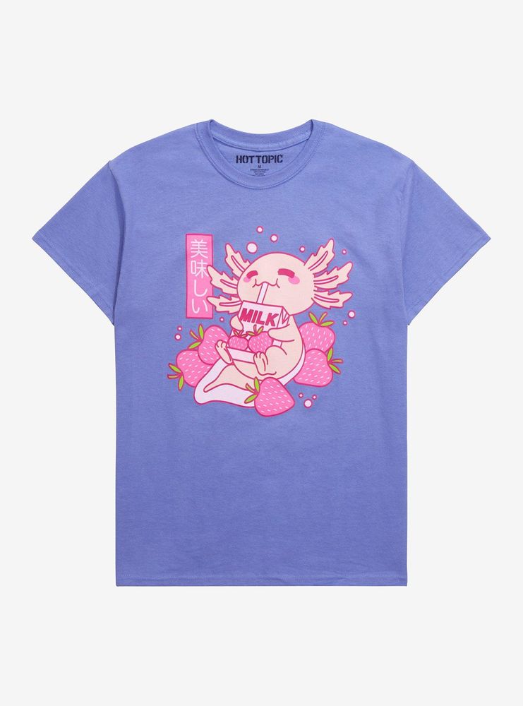 Hot Topic Axolotl Strawberry Milk TShirt Hamilton Place