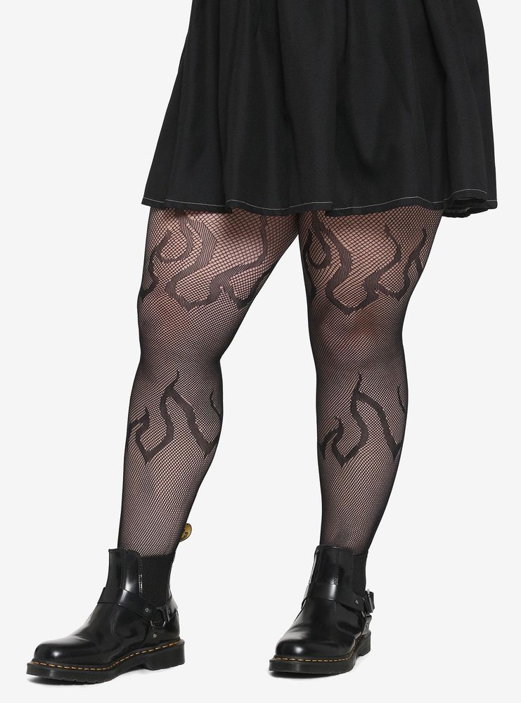 Hot Topic Black Flames Tights Plus Size Mall of America®