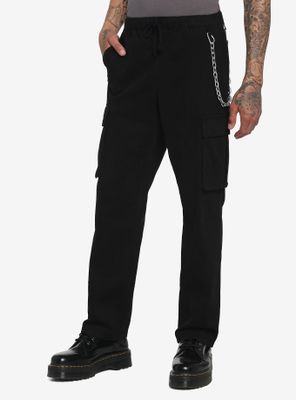 Hot Topic Black Suspender Wide Leg Cargo Pants | Mall of America®