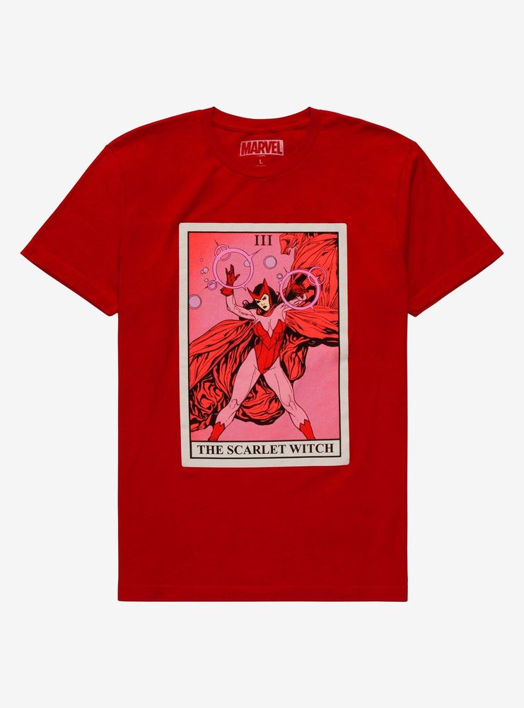 Boxlunch Marvel Scarlet Witch Tarot Card TShirt BoxLunch Exclusive