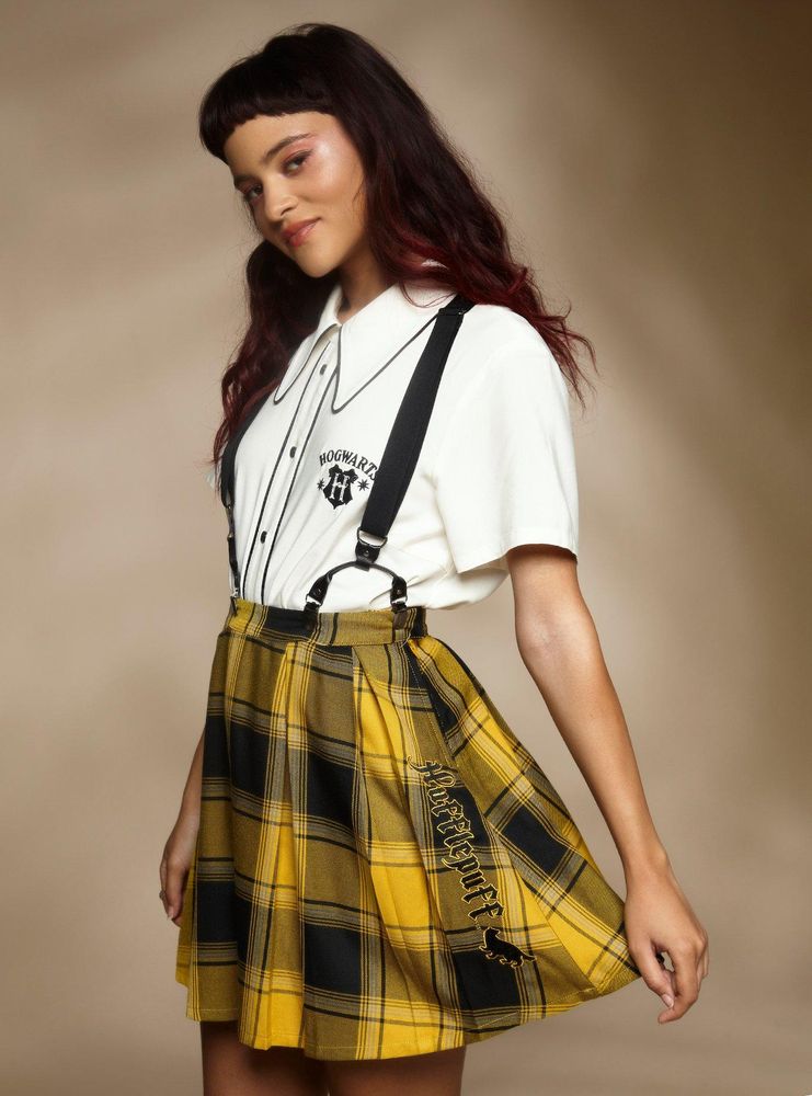 Hot Topic Harry Potter Hufflepuff Pleated Suspender Skirt | Bayshore ...