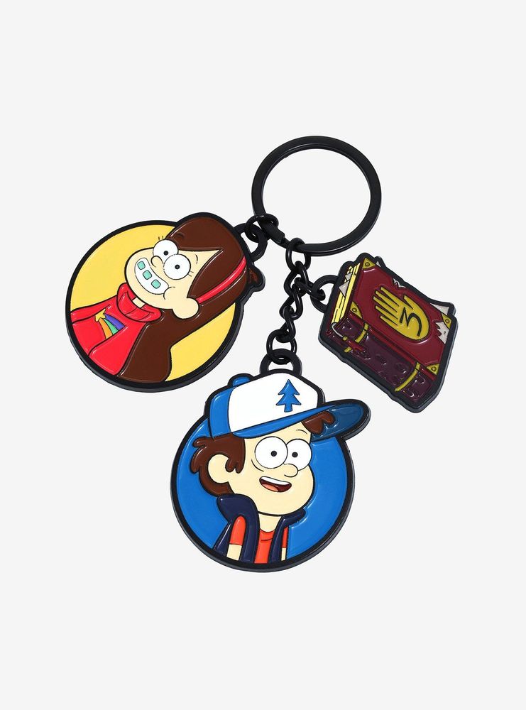 Boxlunch Disney Gravity Falls Pines Twins MultiCharm Keychain BoxLunch Exclusive Mall of