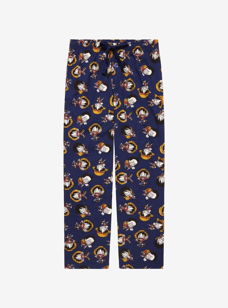 Boxlunch One Piece Chibi Monkey D Luffy Sleep Pants BoxLunch 
