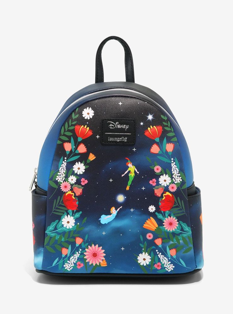 Hot Topic Loungefly Disney Peter Pan Floral Mini Backpack Mall of