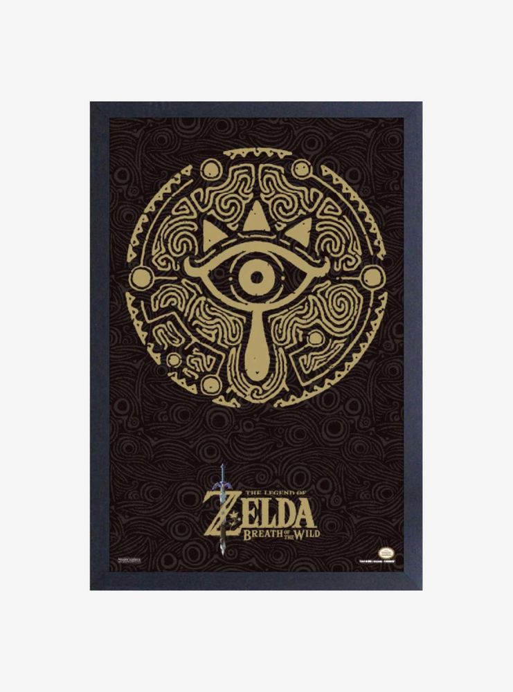 Boxlunch Nintendo Legend of Zelda Breath of the Wild Sheikah Eye Framed Wood Wall Art Mall of