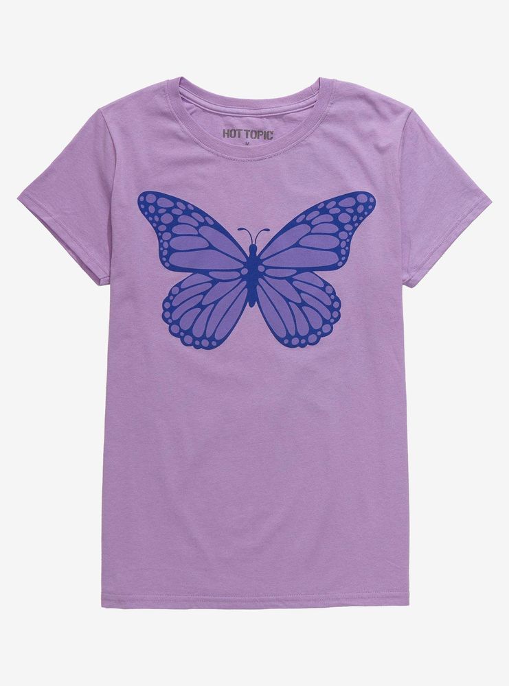 Purple store butterfly shirt